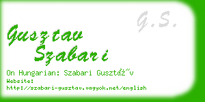 gusztav szabari business card